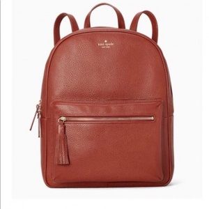 Kate spade leather backpack purse brown bag NWT